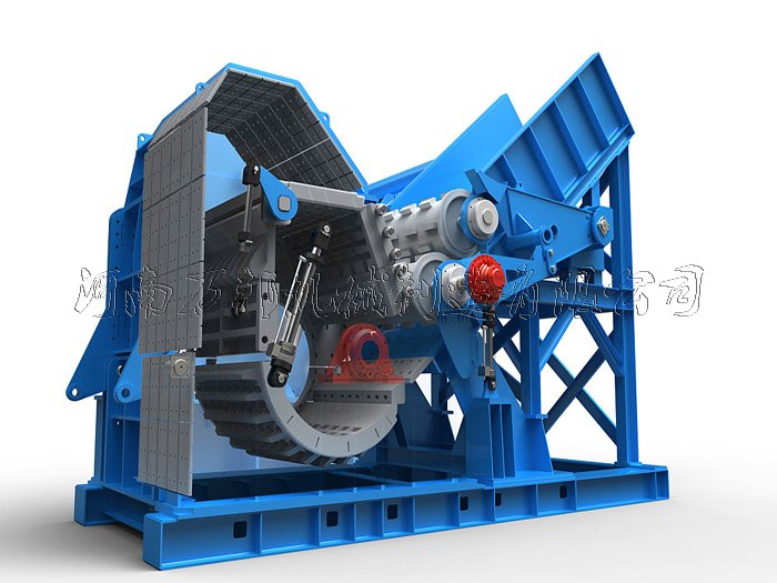 廢鋼破碎機內部